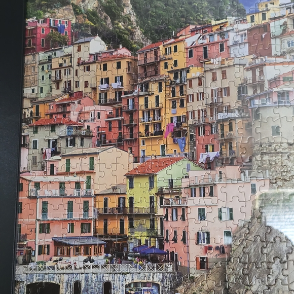 Puzzle Art - 1000-Pc Puzzle Cinque Terre Italy - Completed and Black Framed - Picture 10 of 16